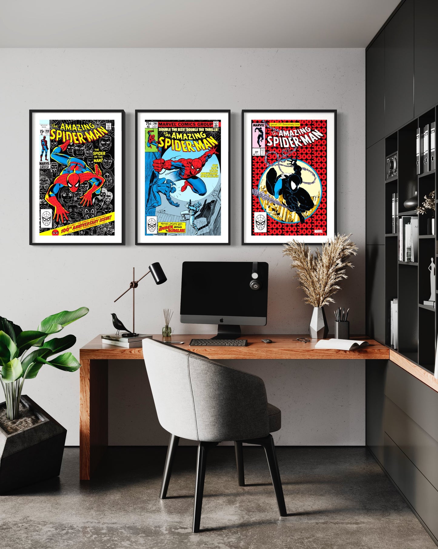 100th 200th 300th Edition Spider-Man Comic Cover Prints