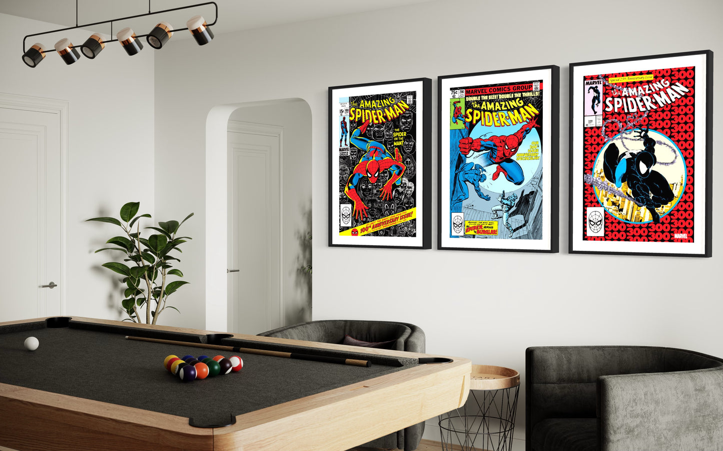 100th 200th 300th Edition Spider-Man Comic Cover Prints