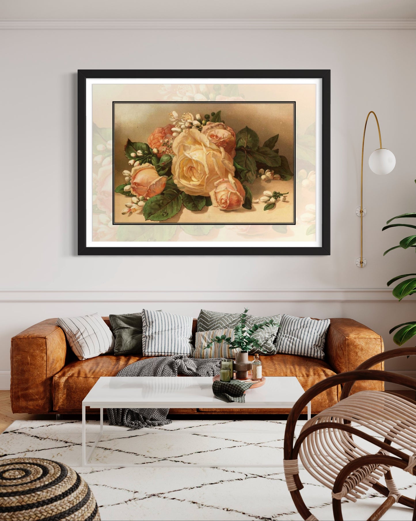 Set of 12 Vintage Floral Art Prints, Digital Download