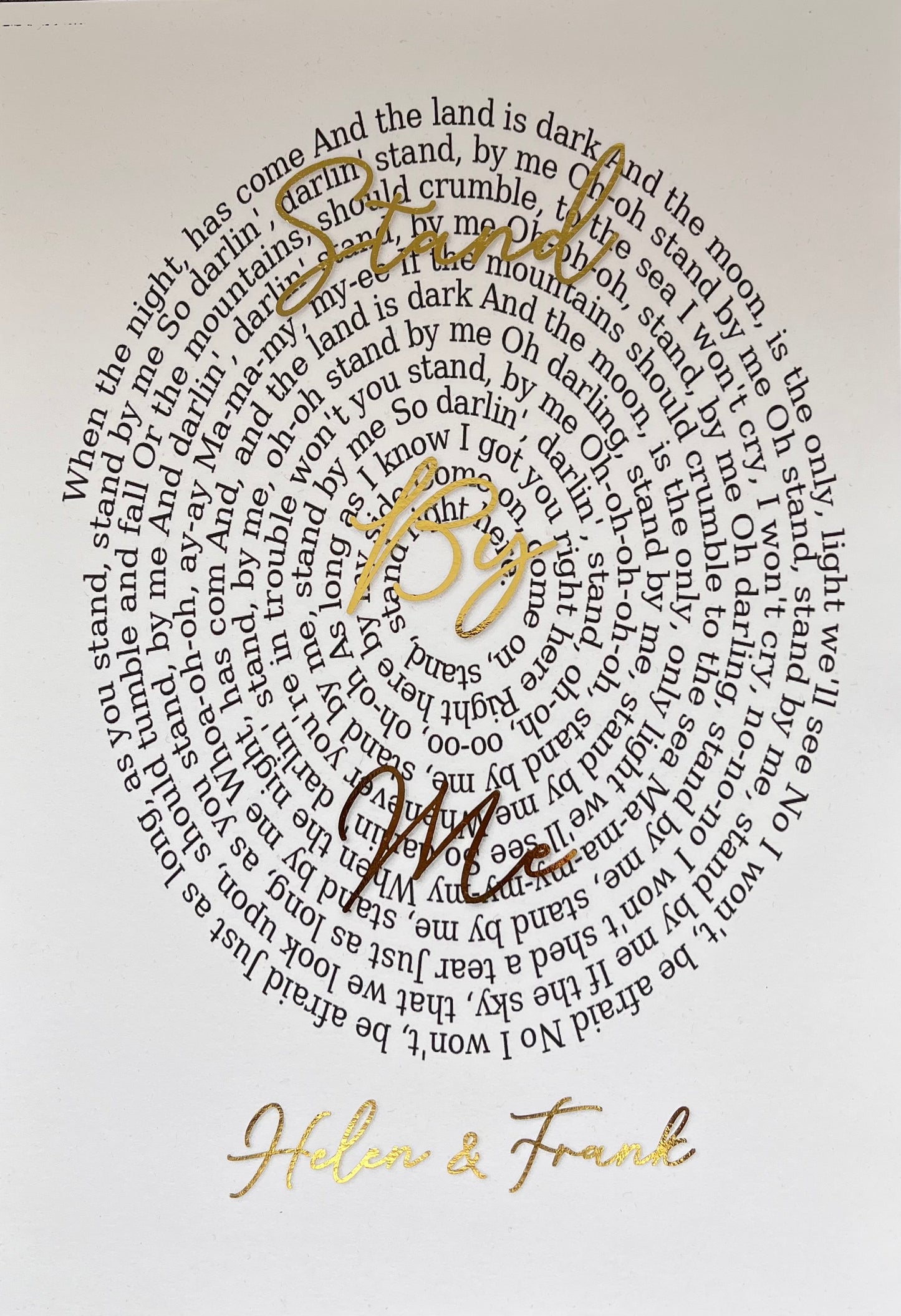 Spiral Song Lyric Prints