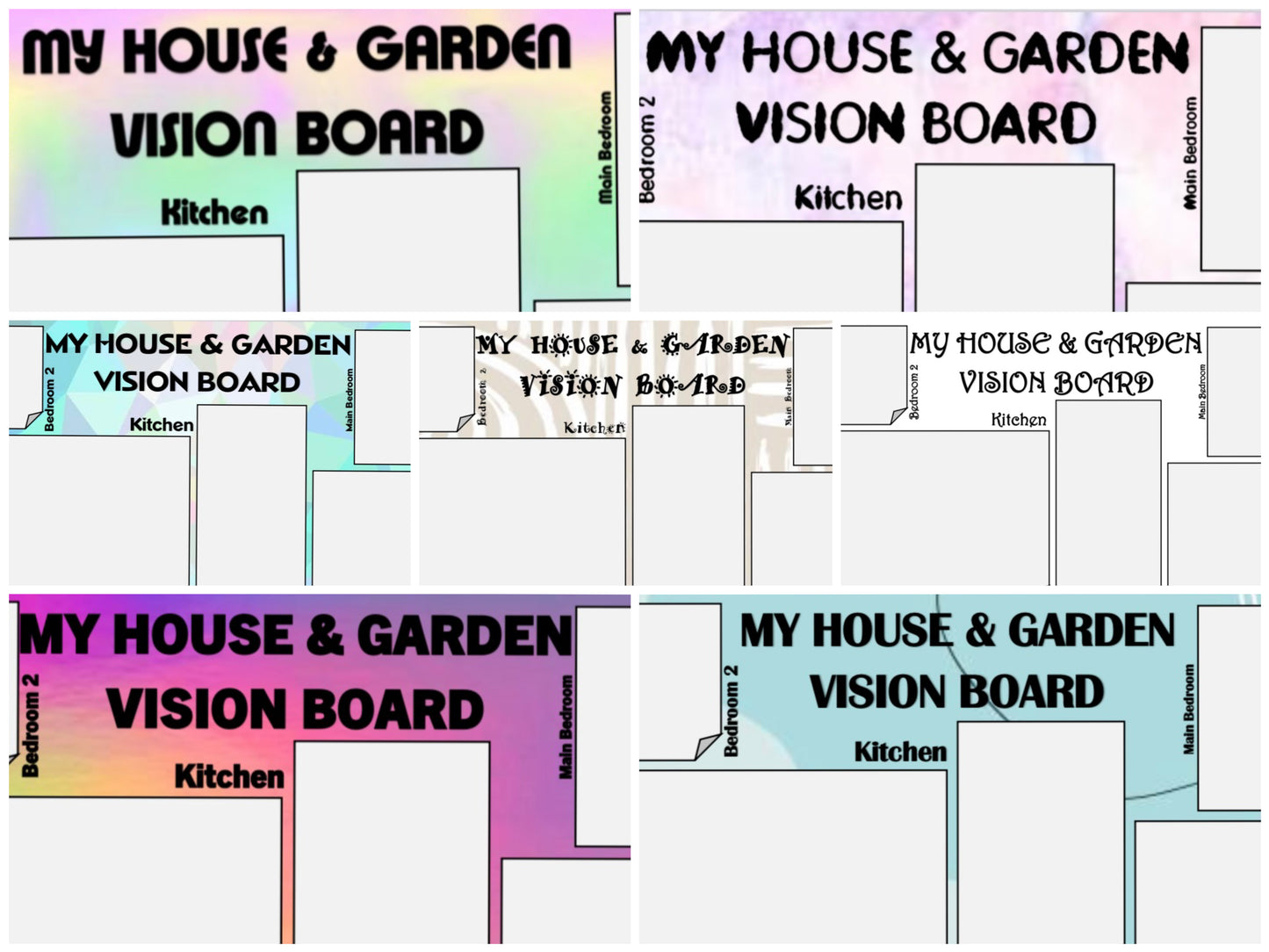 Pack of 33 'My House & Garden' Vision Boards