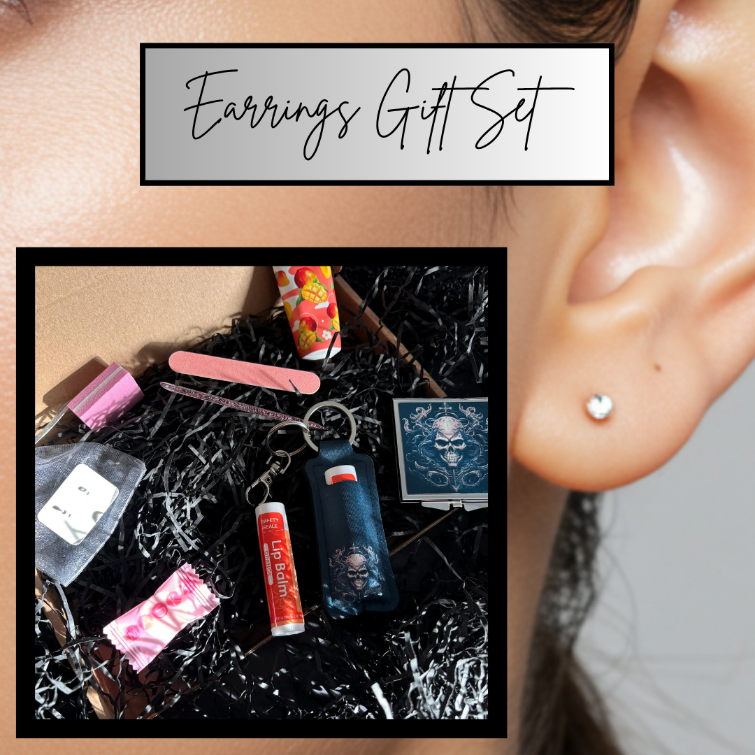 Handbag Essentials Gift Set, Black Skull Handbag Essentials Gift Set