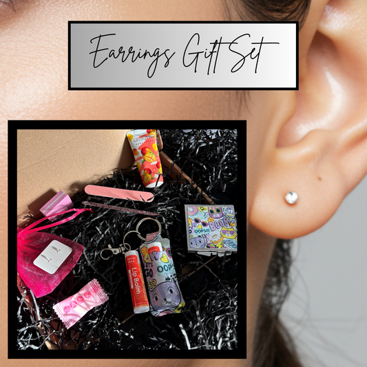 Handbag Essentials & Earrings Funky Cats Gift Set