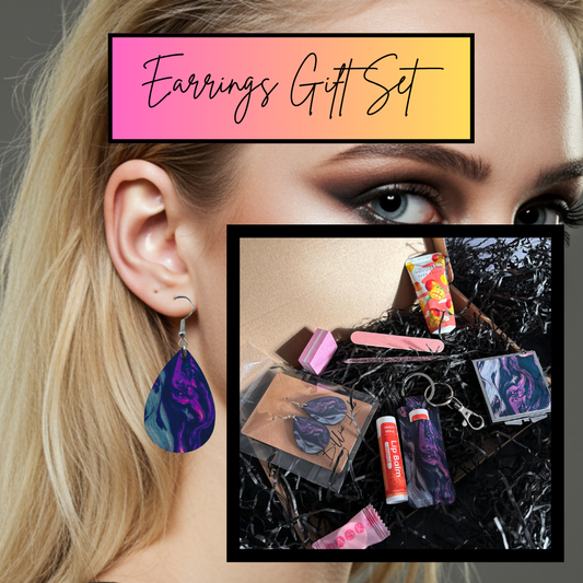 Handbag Essentials Gift Set, Purple Marble Handbag Essentials Gift Set