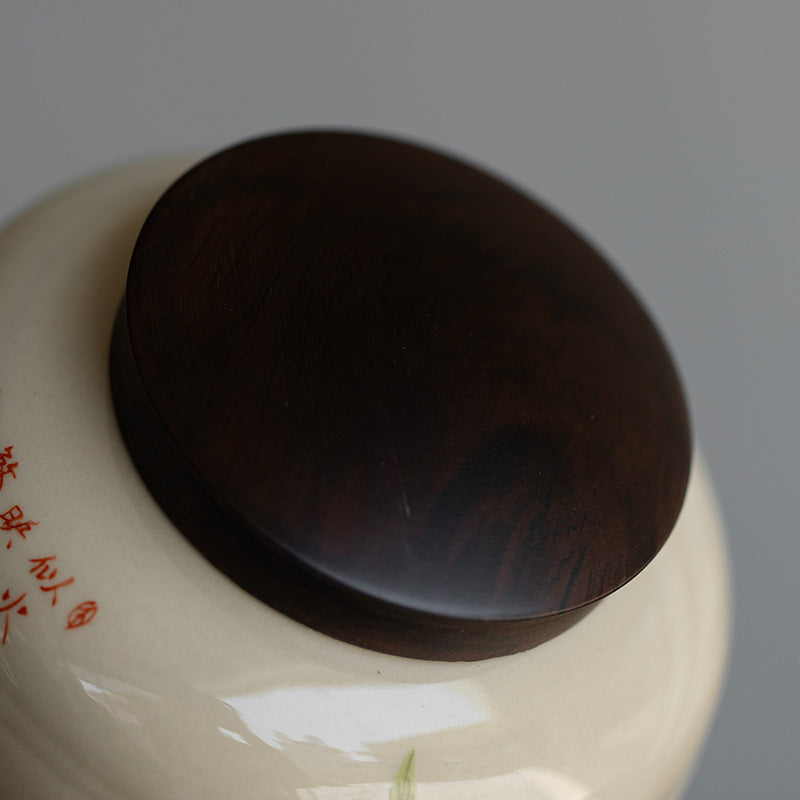 Porcelain Tea Storage Tank Storage Jar