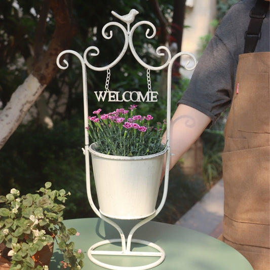 Outdoor Courtyard Iron Flower Basket Decoration Garden Ornaments
