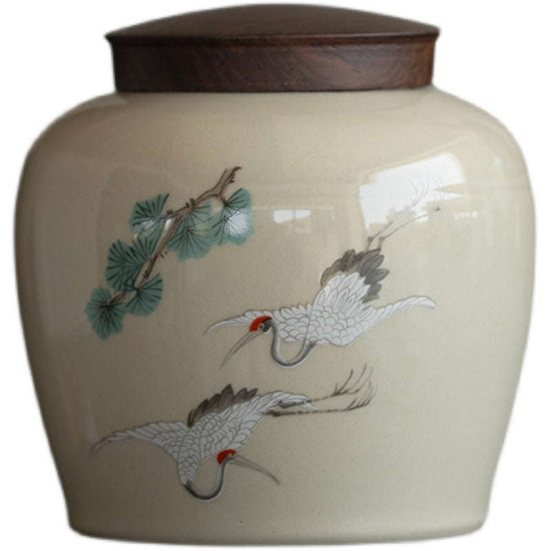 Porcelain Tea Storage Tank Storage Jar