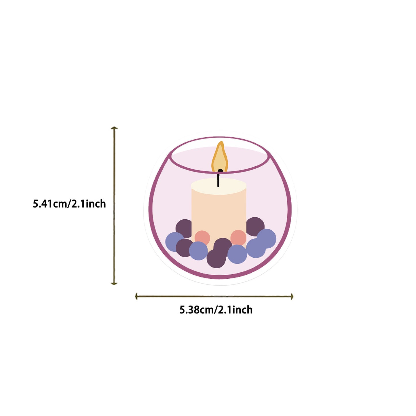 50 Cartoon Candles Aromatherapy Special Decoration Guitar Notebook Luggage DIY Waterproof Stickers