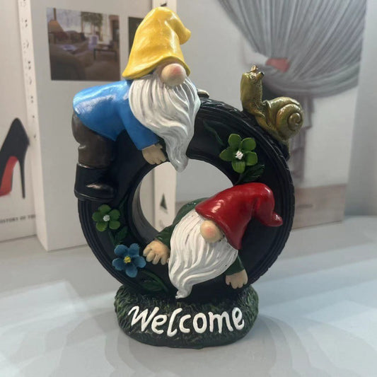 Outdoor Resin Tire Garden Elf Ornaments