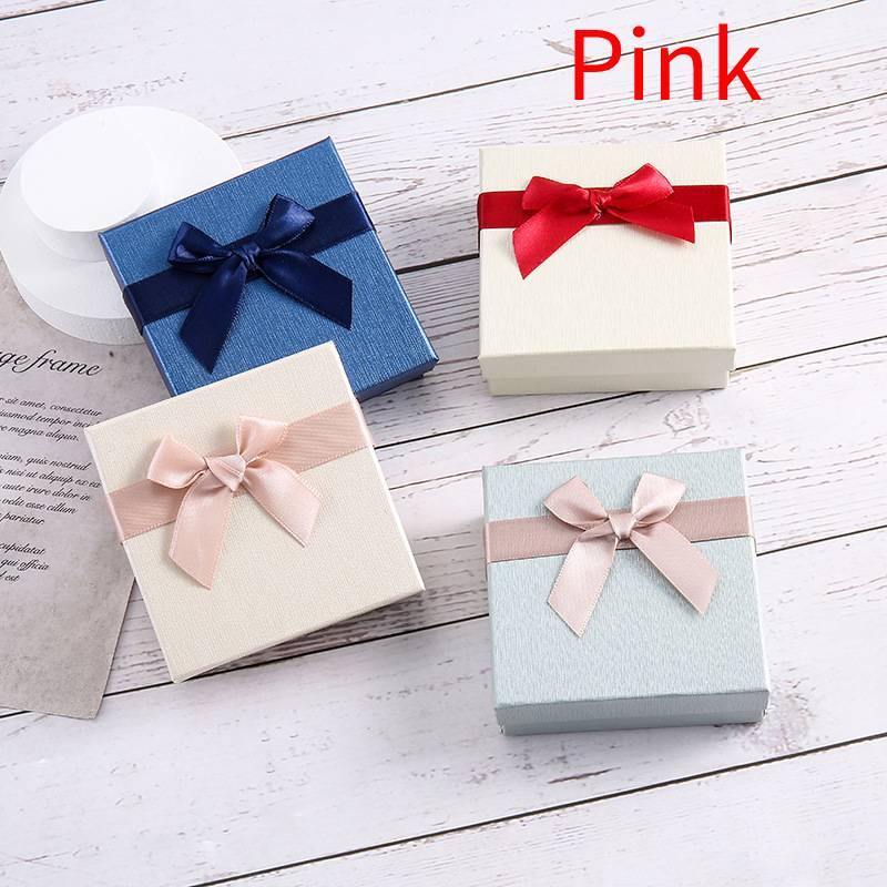 New Lenny Pattern Bow Jewellery Box Jewelry Box Stud Earrings Box Ring Box Bracelet Box Necklace Box