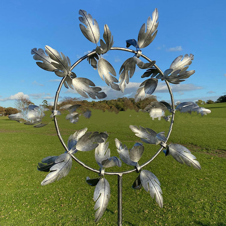 Leaf Metal Windmill Garden Windbell Ornaments
