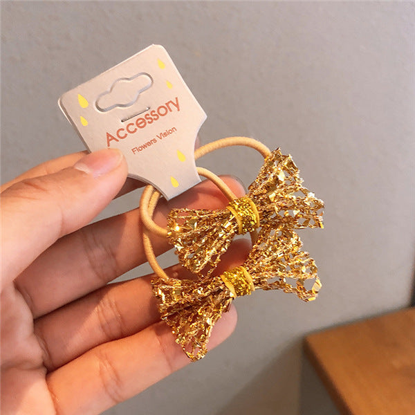 Children's Jewelry Fabric Bowknot Rubber Band Card Pack