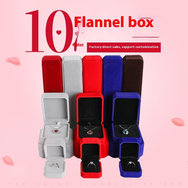 Jewellery Box Bracelet Ring Flannel Storage