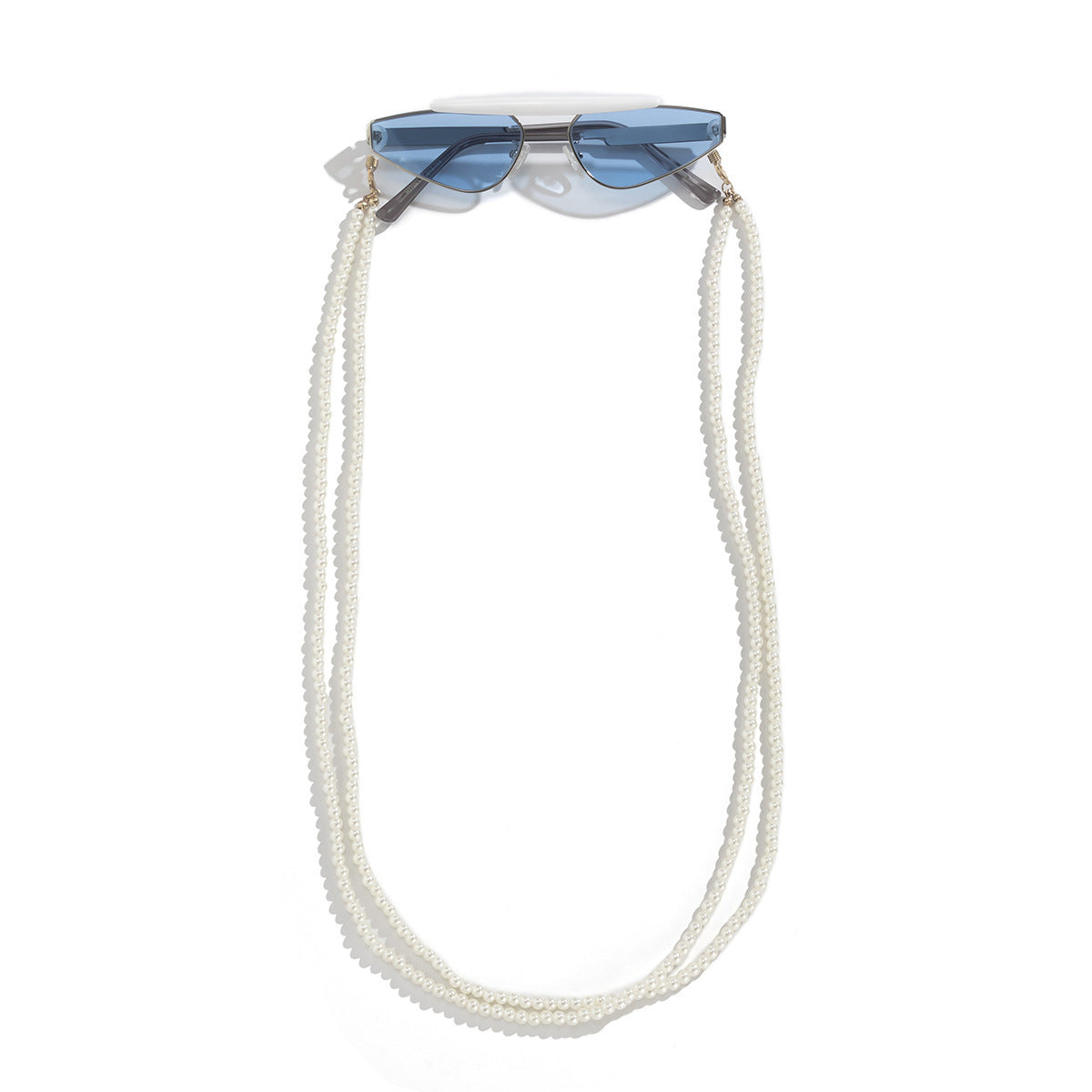 Jewelry Retro Pearl Double Woven Halterneck Glasses Chain