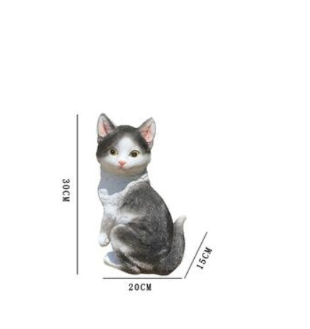 Garden Ornaments Cartoon Animals Cute Kittens