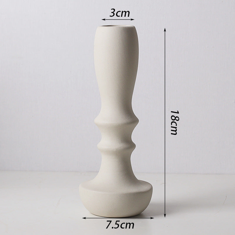 Living Room Plain Ceramic Vase Candle Holder Ornaments