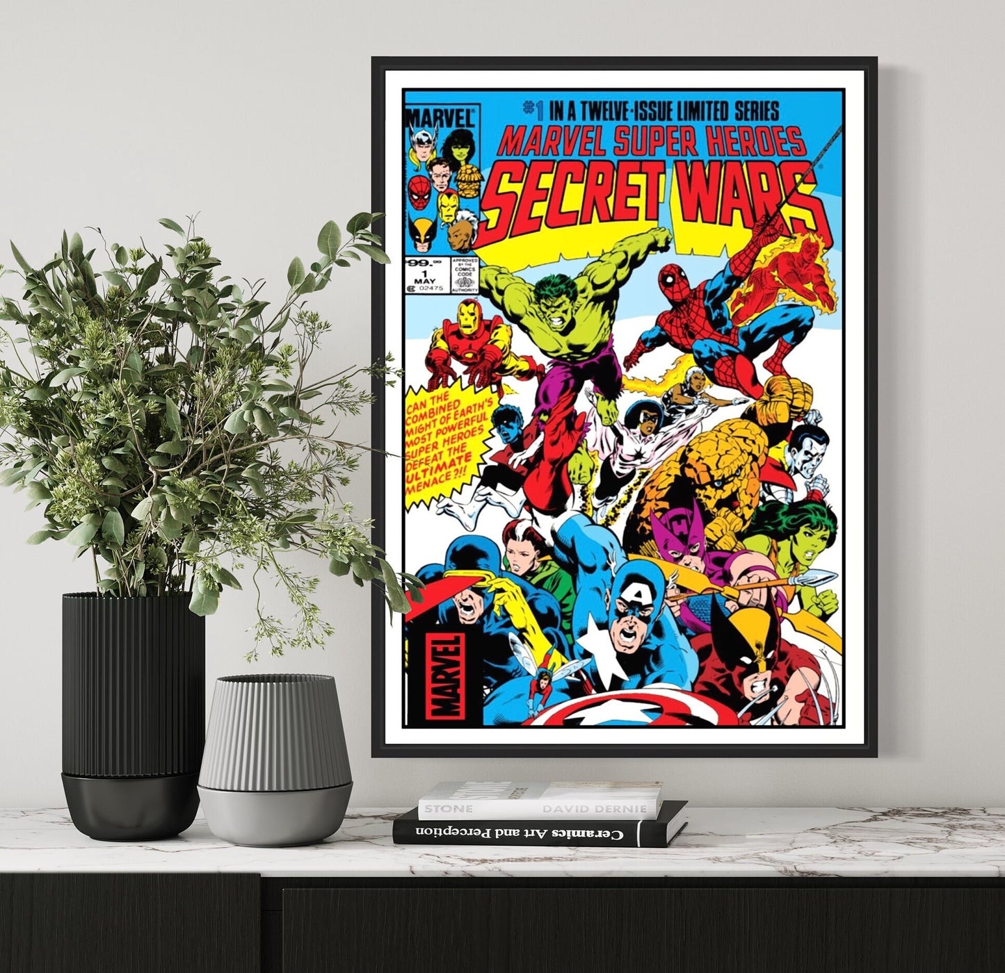 Set of 3 Secret Wars Comic Covers, Edition 1, 2 & 3