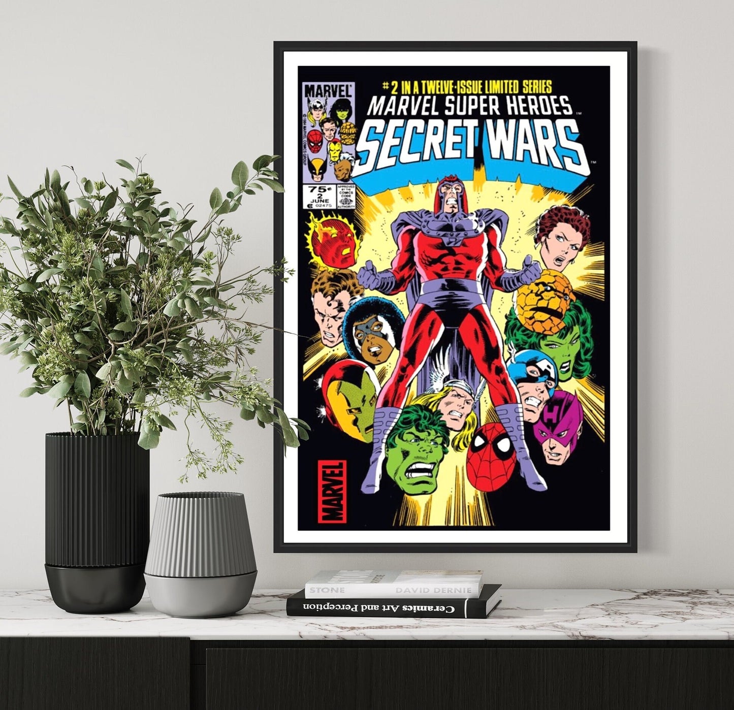 Set of 3 Secret Wars Comic Covers, Edition 1, 2 & 3