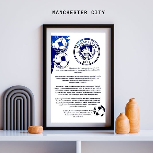 Manchester City FC Foil Print