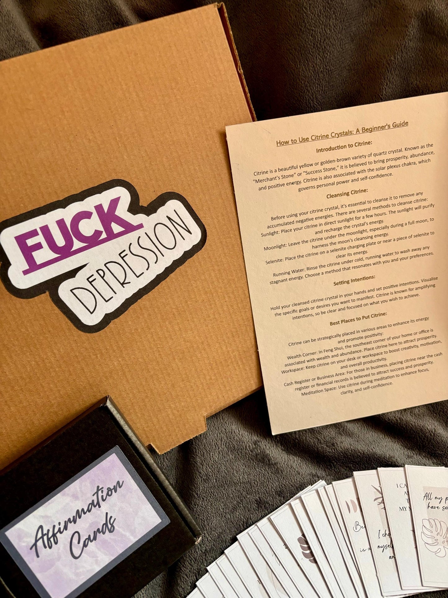 Fuck Depression Affirmation Gift Box