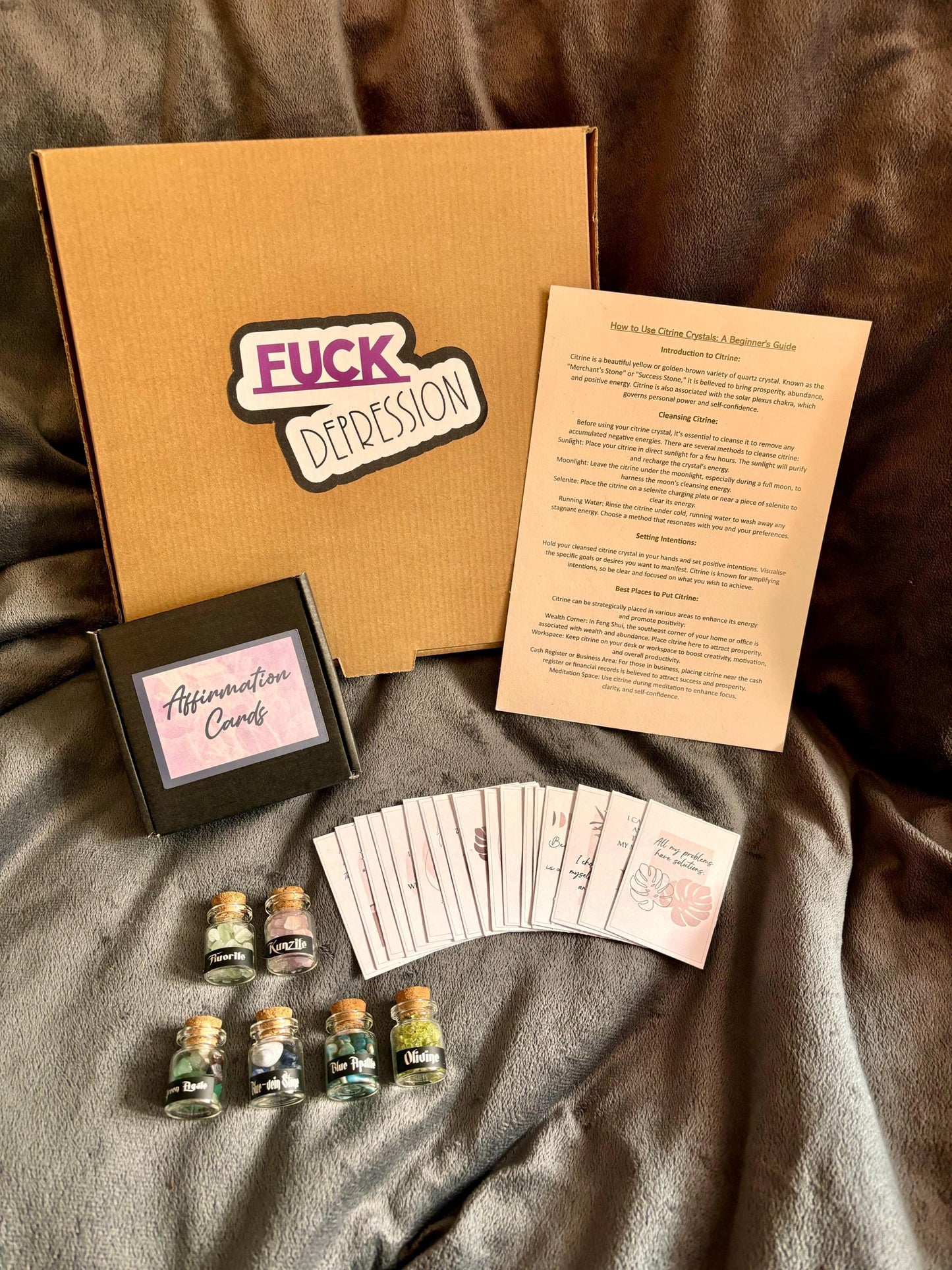 Fuck Depression Affirmation Gift Box