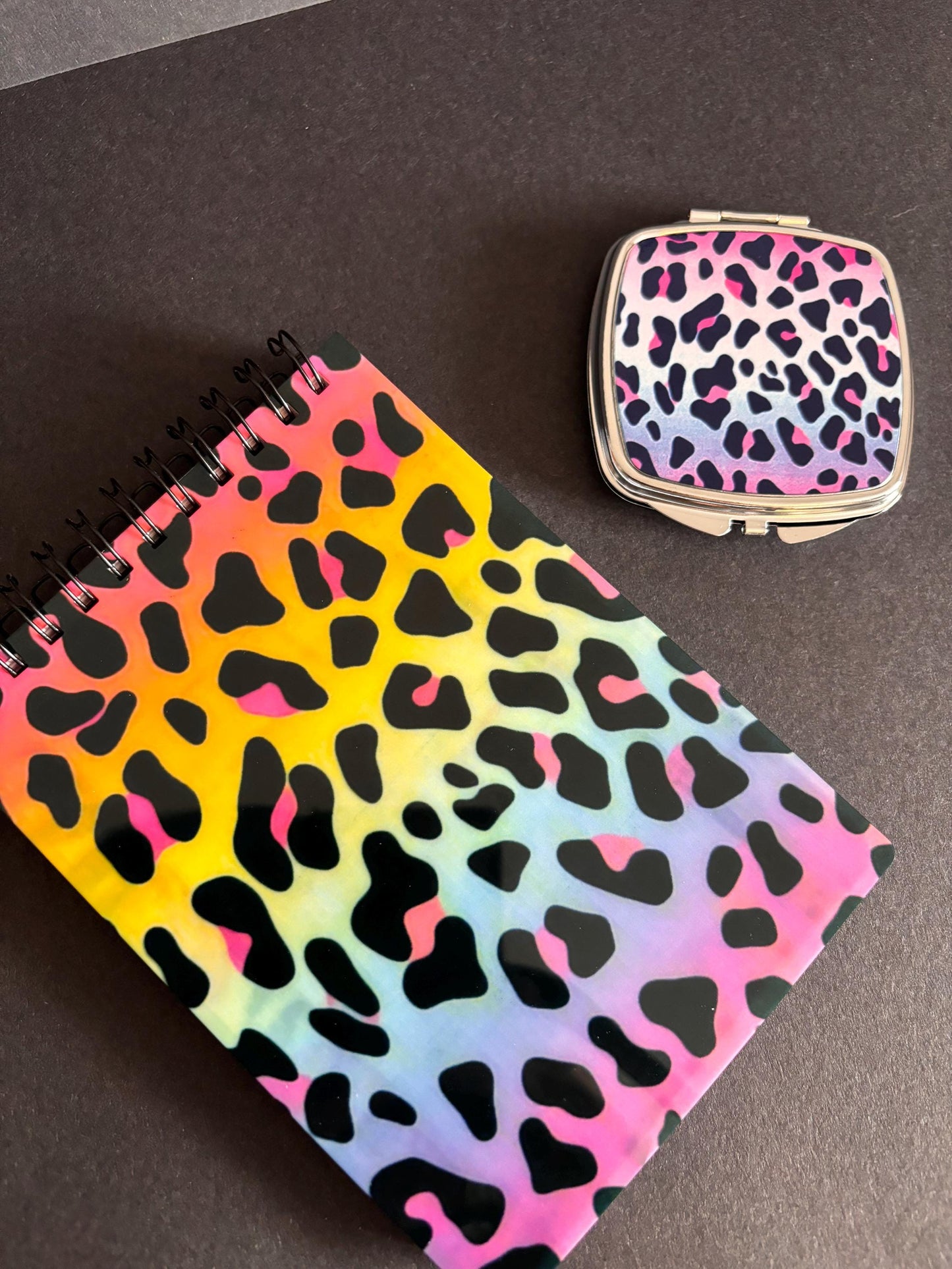 Bright and Colourful Leopard Print Glasses Case