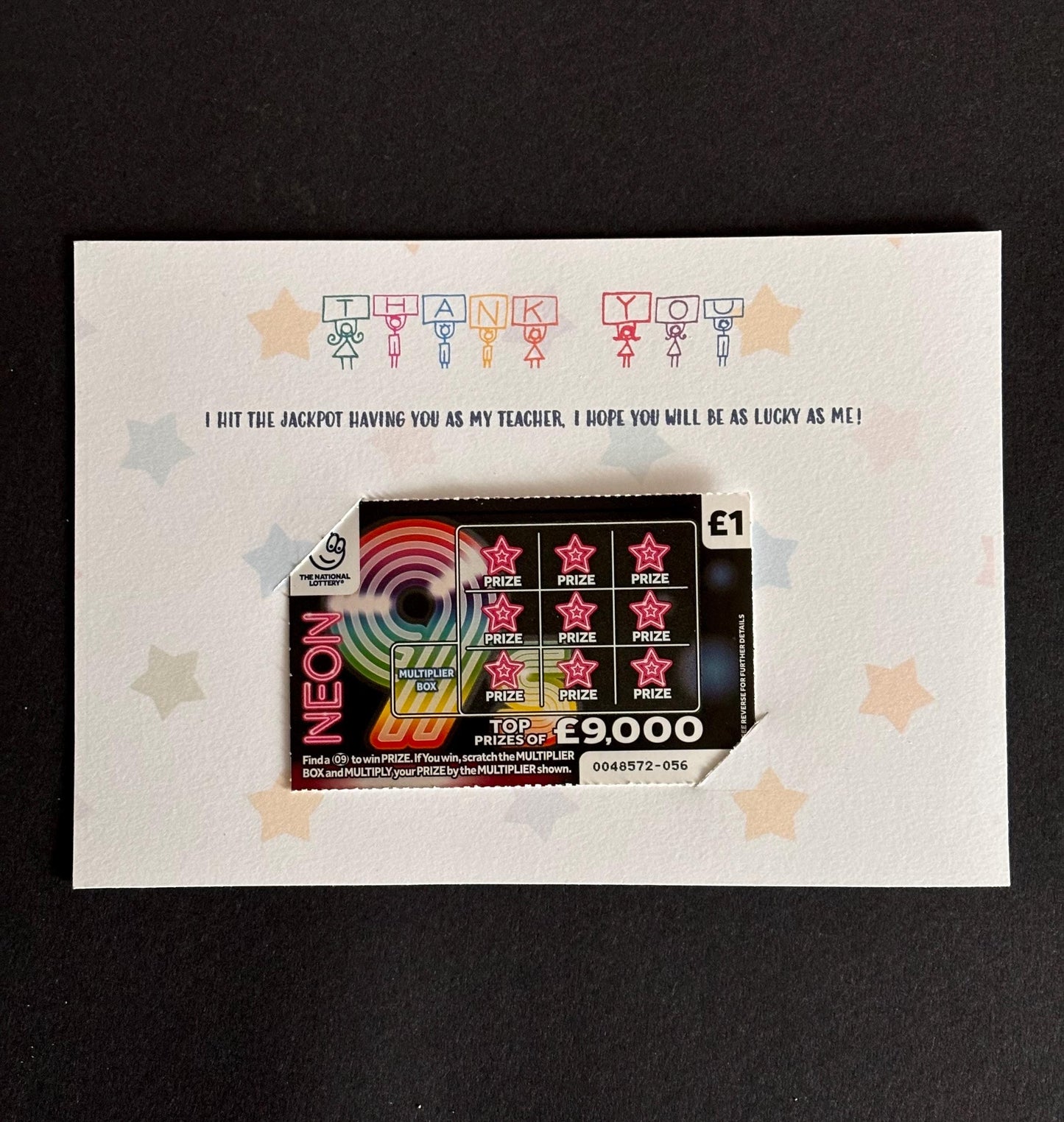 Teacher Scratchcard Gift, INCLUDES Scratchcard