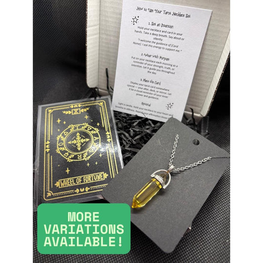 Tarot Card Necklace Gift Set