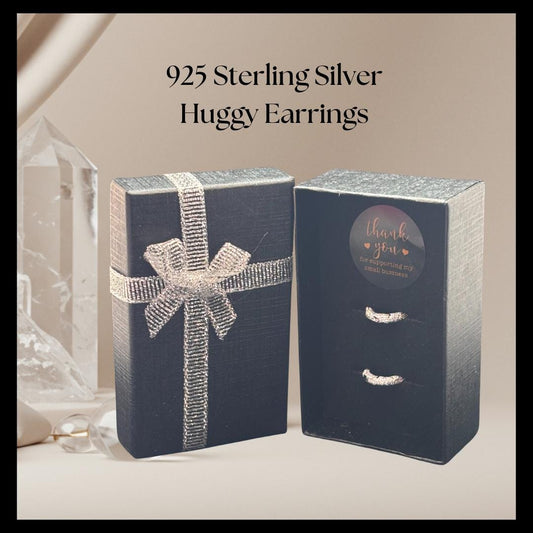 925 Sterling Silver Huggy Hoop Earrings