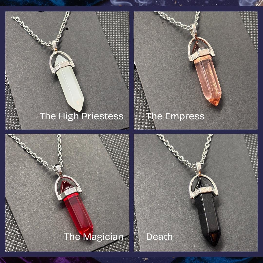Tarot Card Necklace Gift Set
