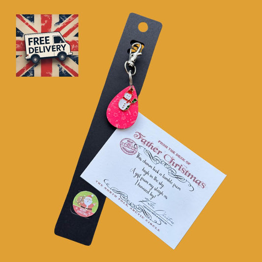 Mystery Christmas Keyring with Father Christmas Note