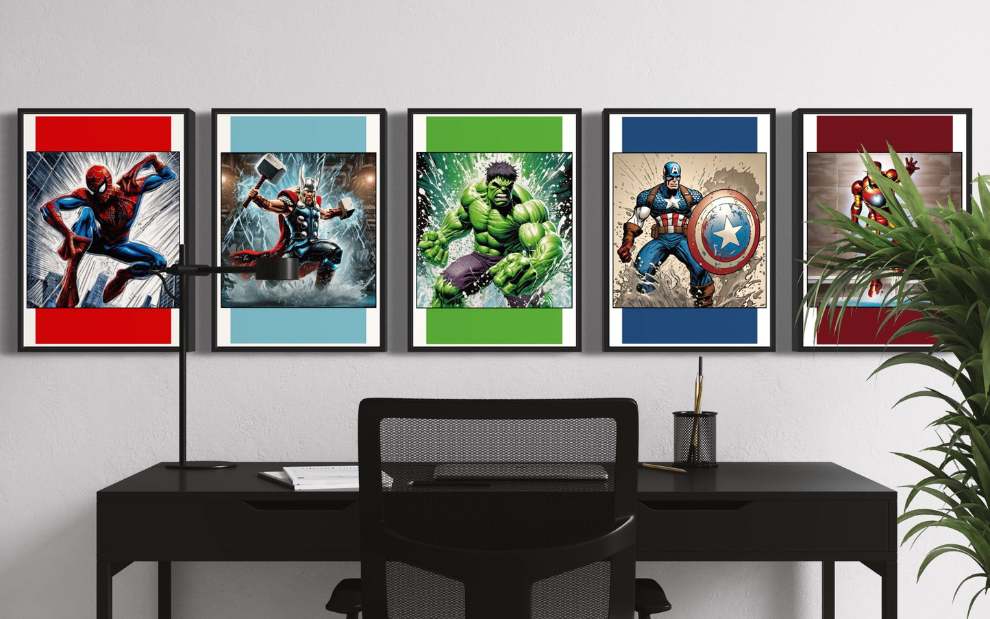 Set of 5 Superhero Prints