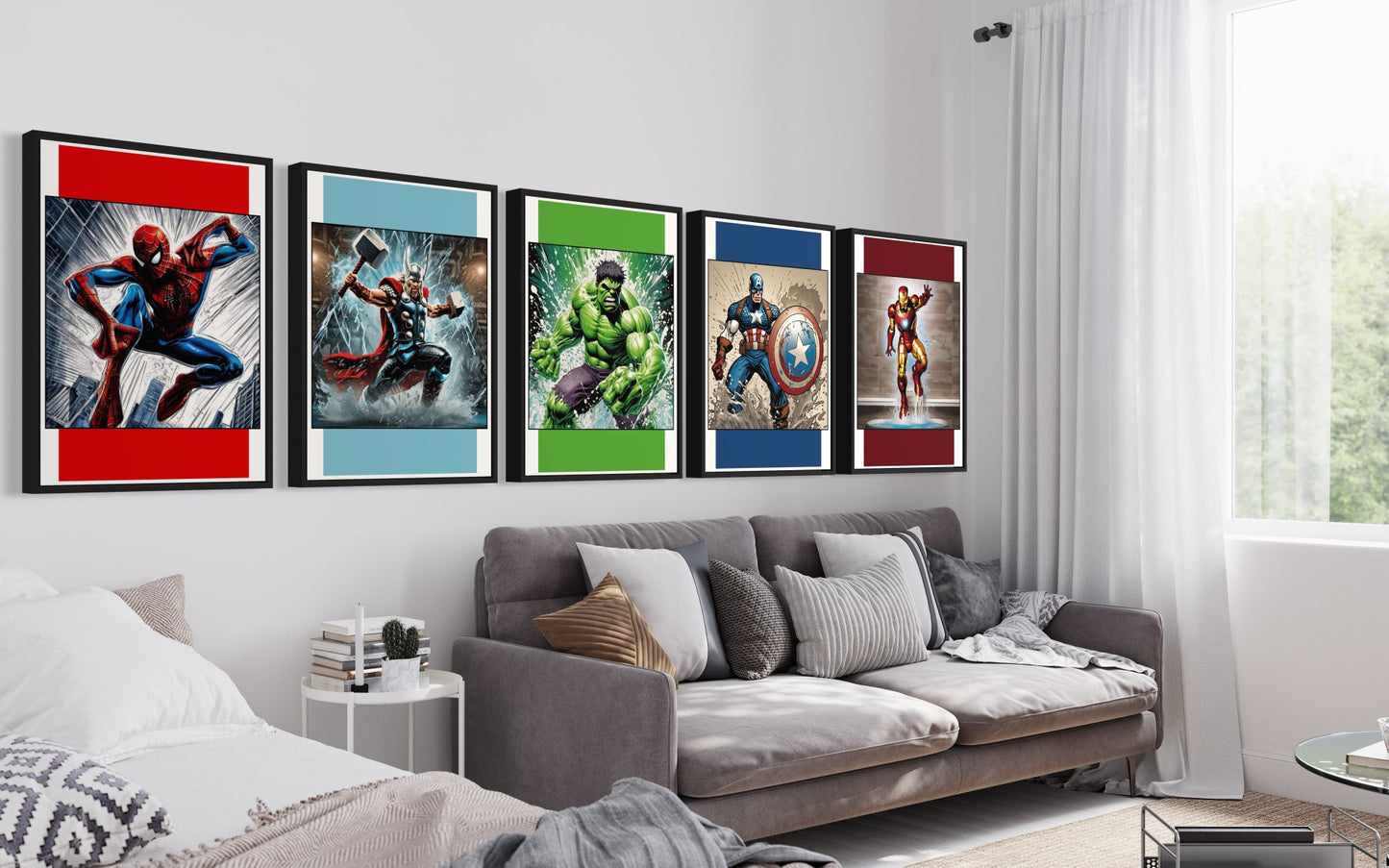 Set of 5 Superhero Prints