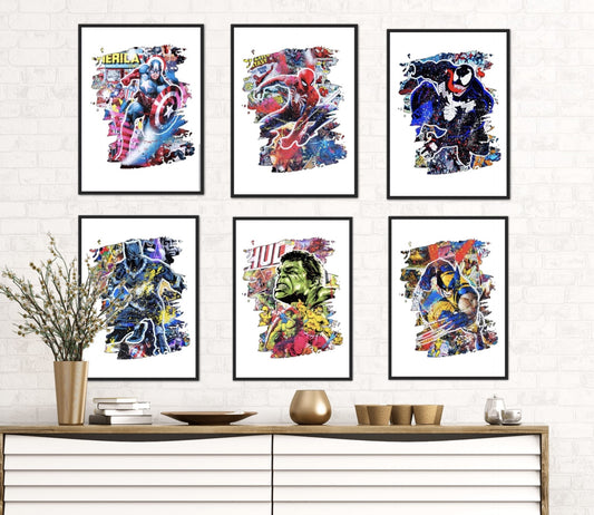 Whether you're a fan of the noble and agile Black Panther, the unstoppable force of the Hulk, the friendly neighbourhood Spider-Man, the ferocious Wolverine, the dark and enigmatic Venom, or the patriotic symbol of justice, Captain America, this collection has something for everyone.