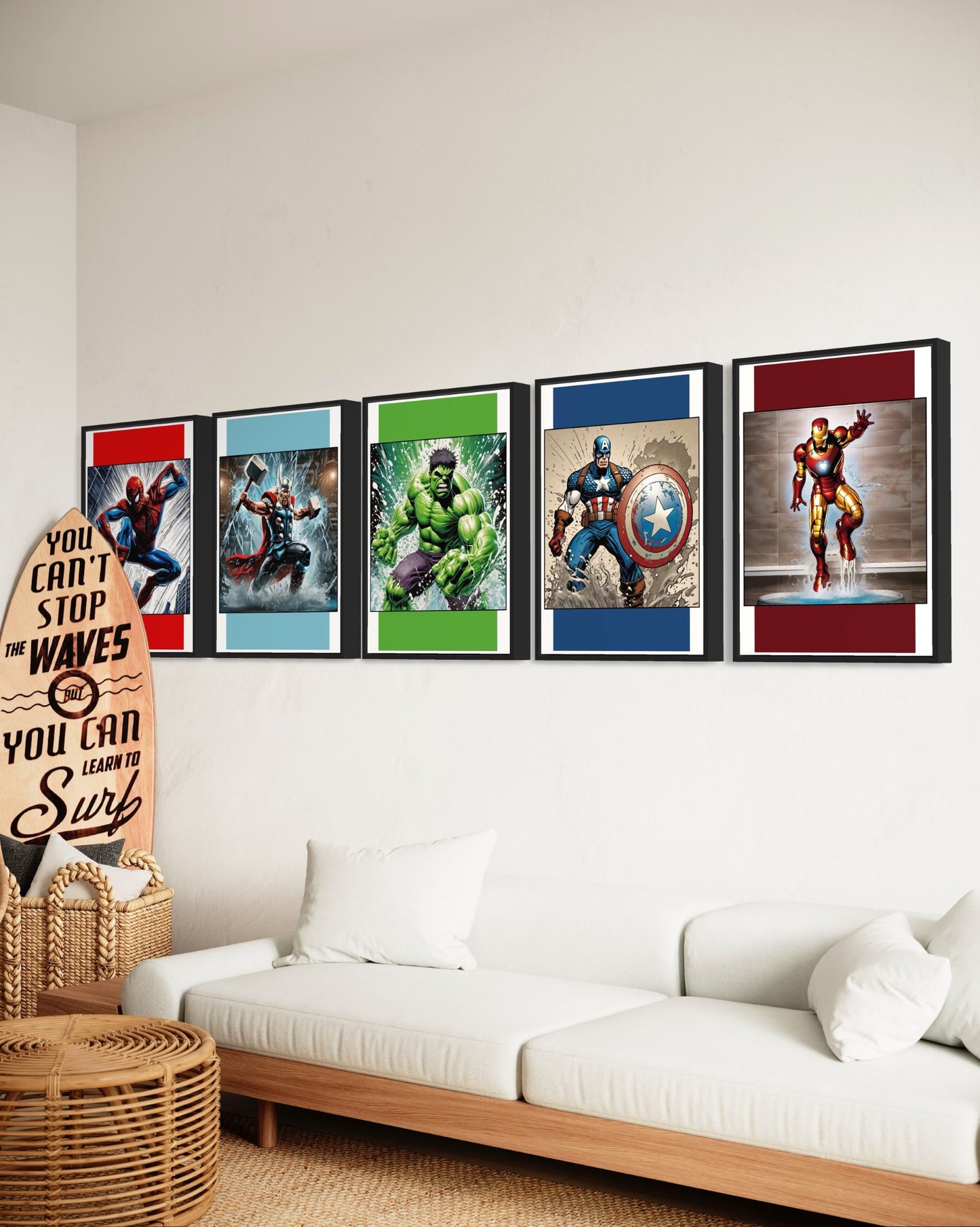 Set of 5 Superhero Prints