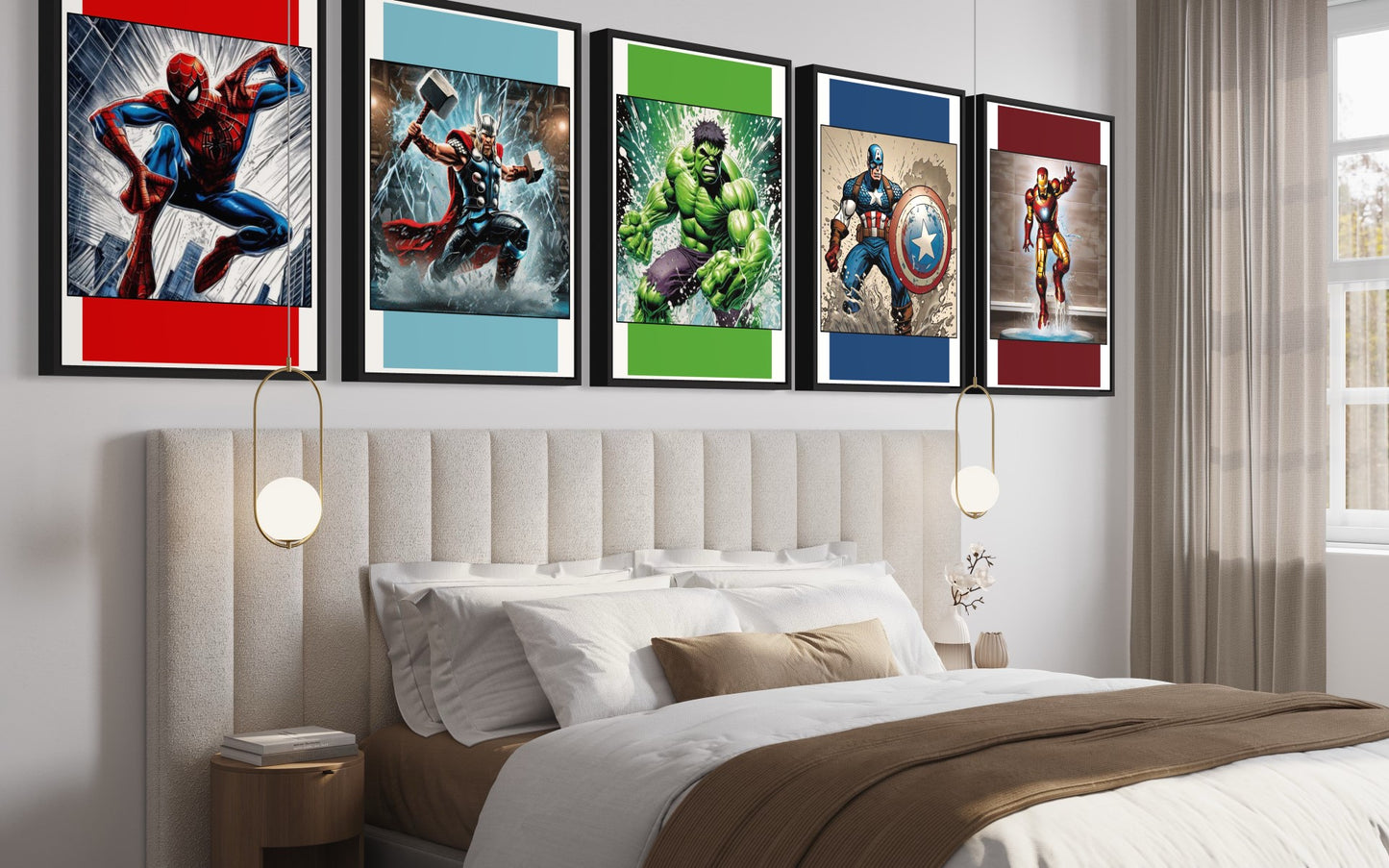 Set of 5 Superhero Prints