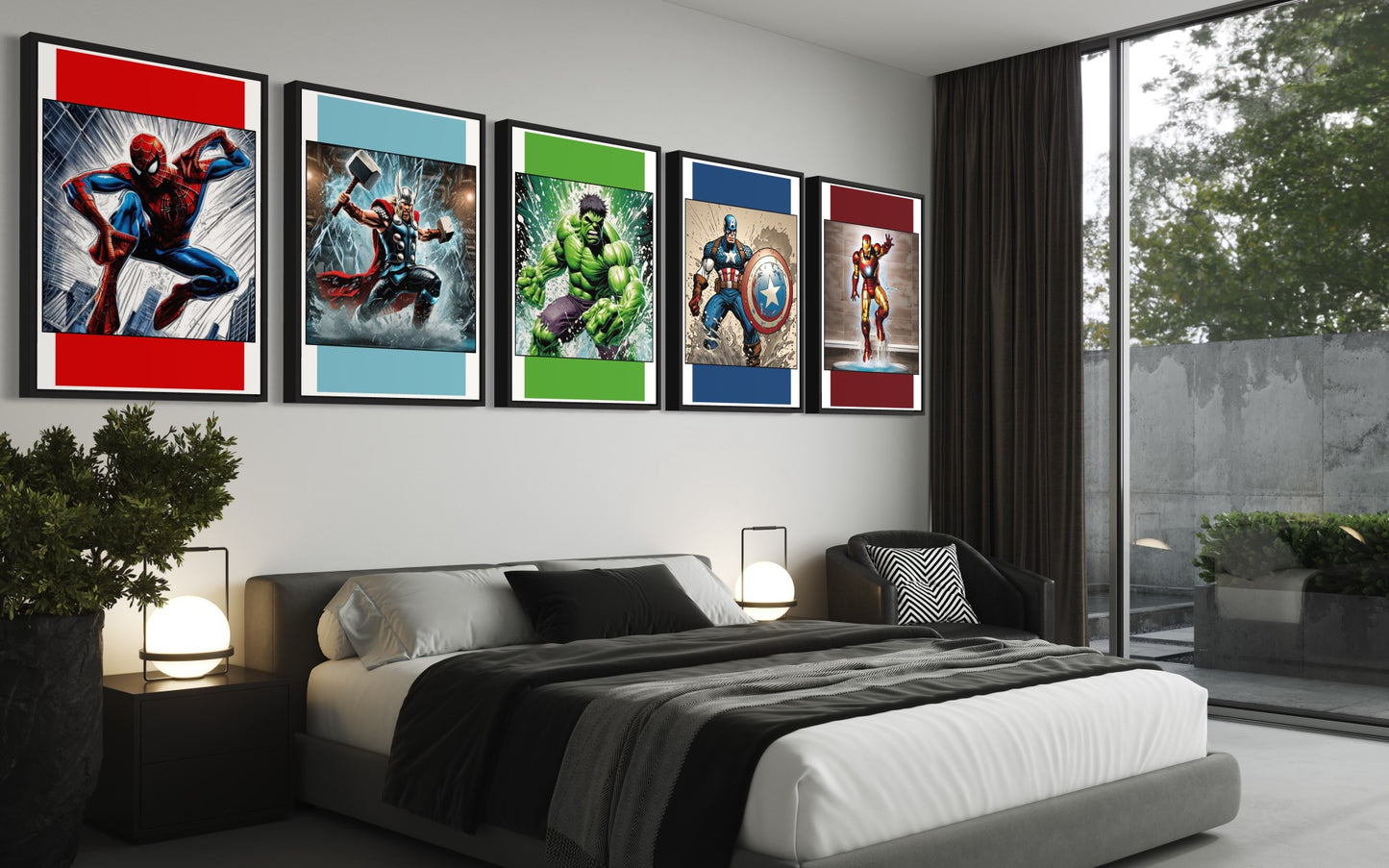 Set of 5 Superhero Prints