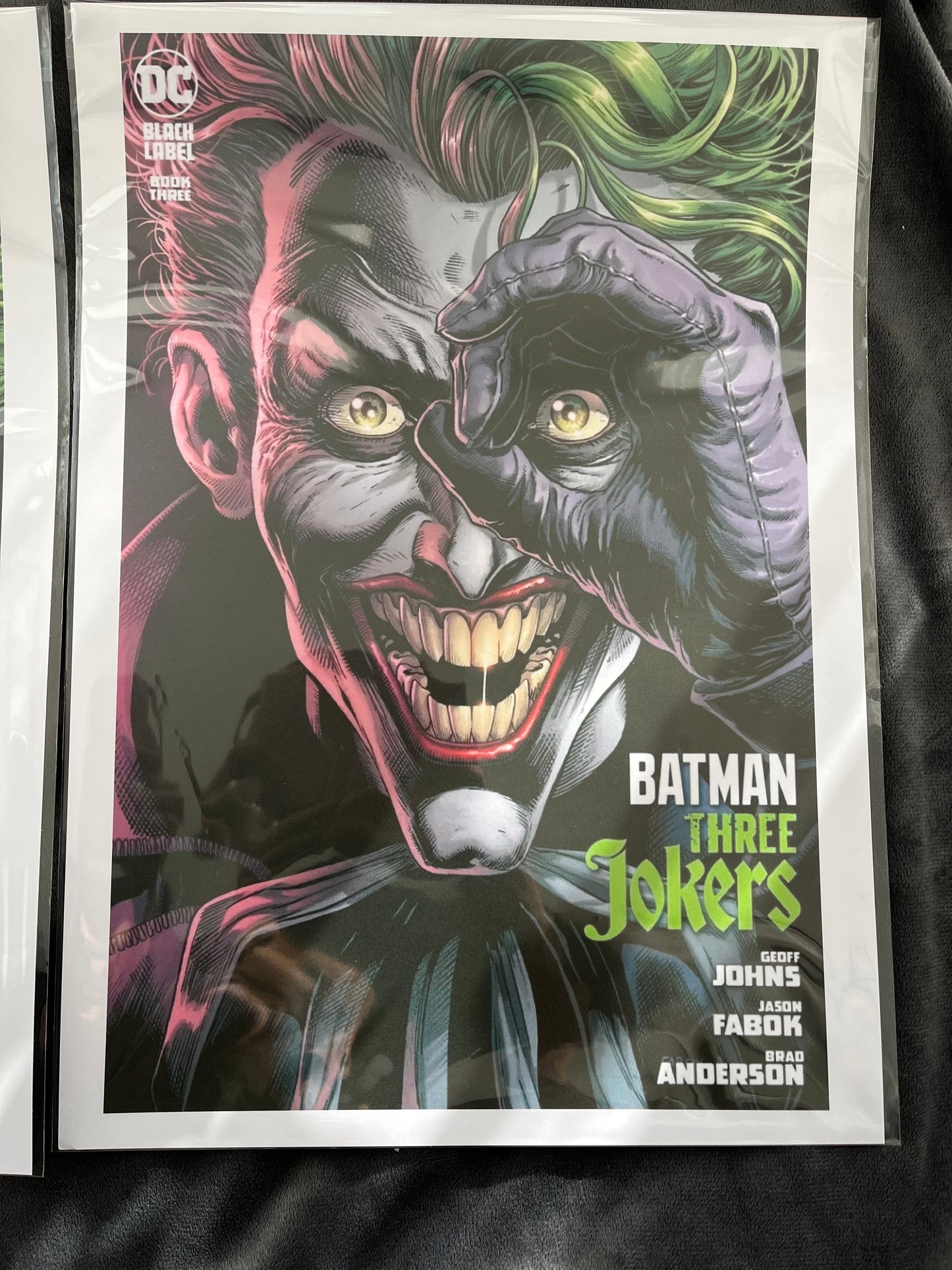 Set of 3 Joker Prints, Batman Three Jokers Edition Comic Cover Prints