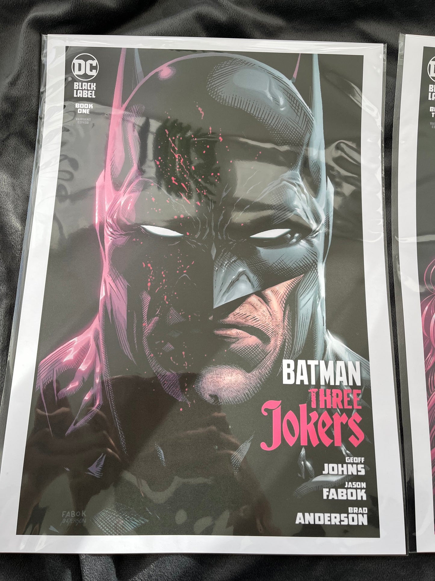 Set of 3 Joker Black Label Prints, Batman, Catwoman, Three Jokers Edition Comic Cover Prints