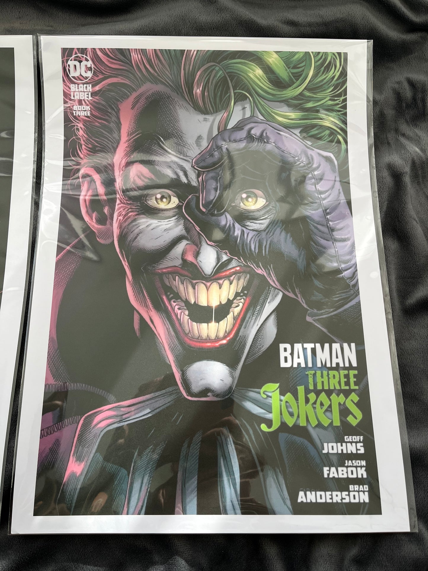 Set of 3 Joker Black Label Prints, Batman, Catwoman, Three Jokers Edition Comic Cover Prints