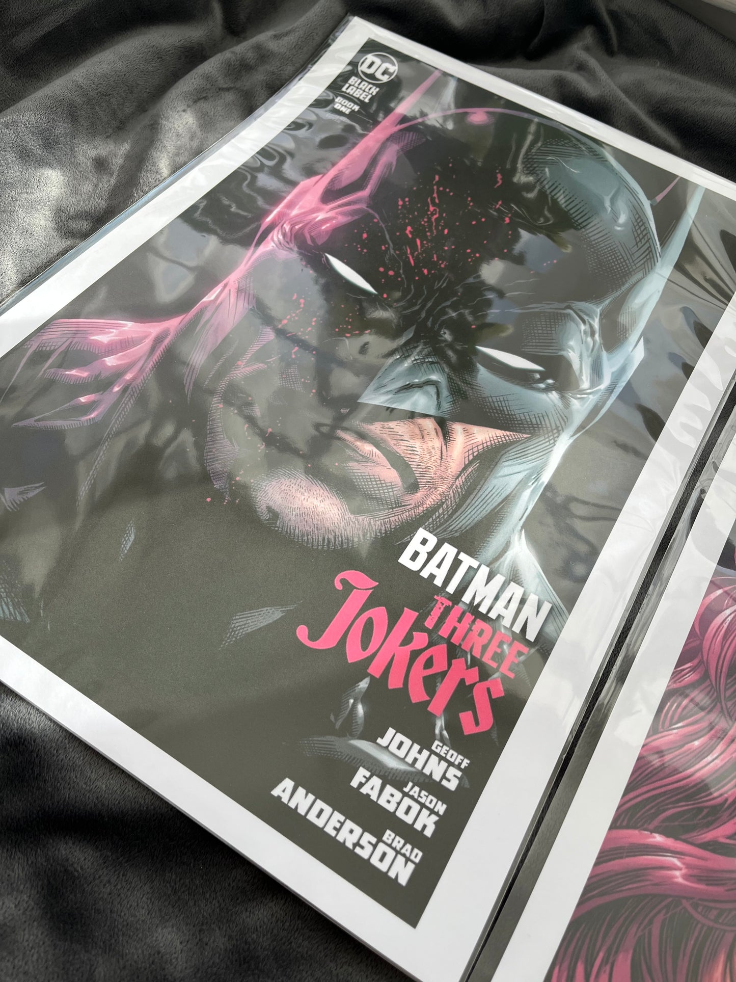 Set of 3 Joker Black Label Prints, Batman, Catwoman, Three Jokers Edition Comic Cover Prints