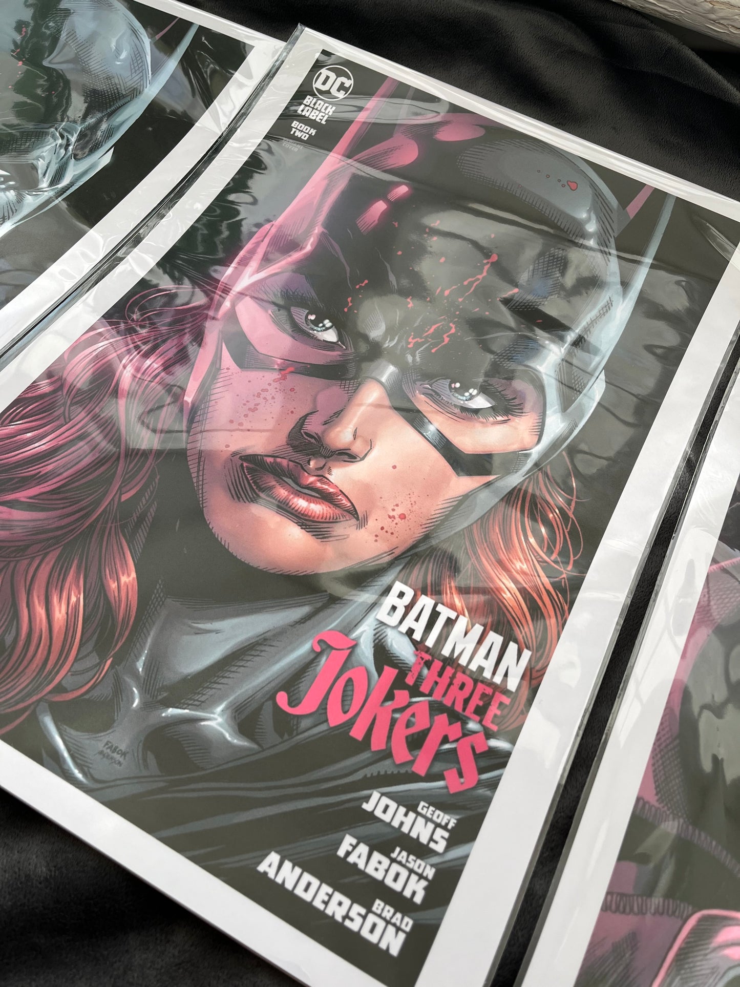 Set of 3 Joker Black Label Prints, Batman, Catwoman, Three Jokers Edition Comic Cover Prints