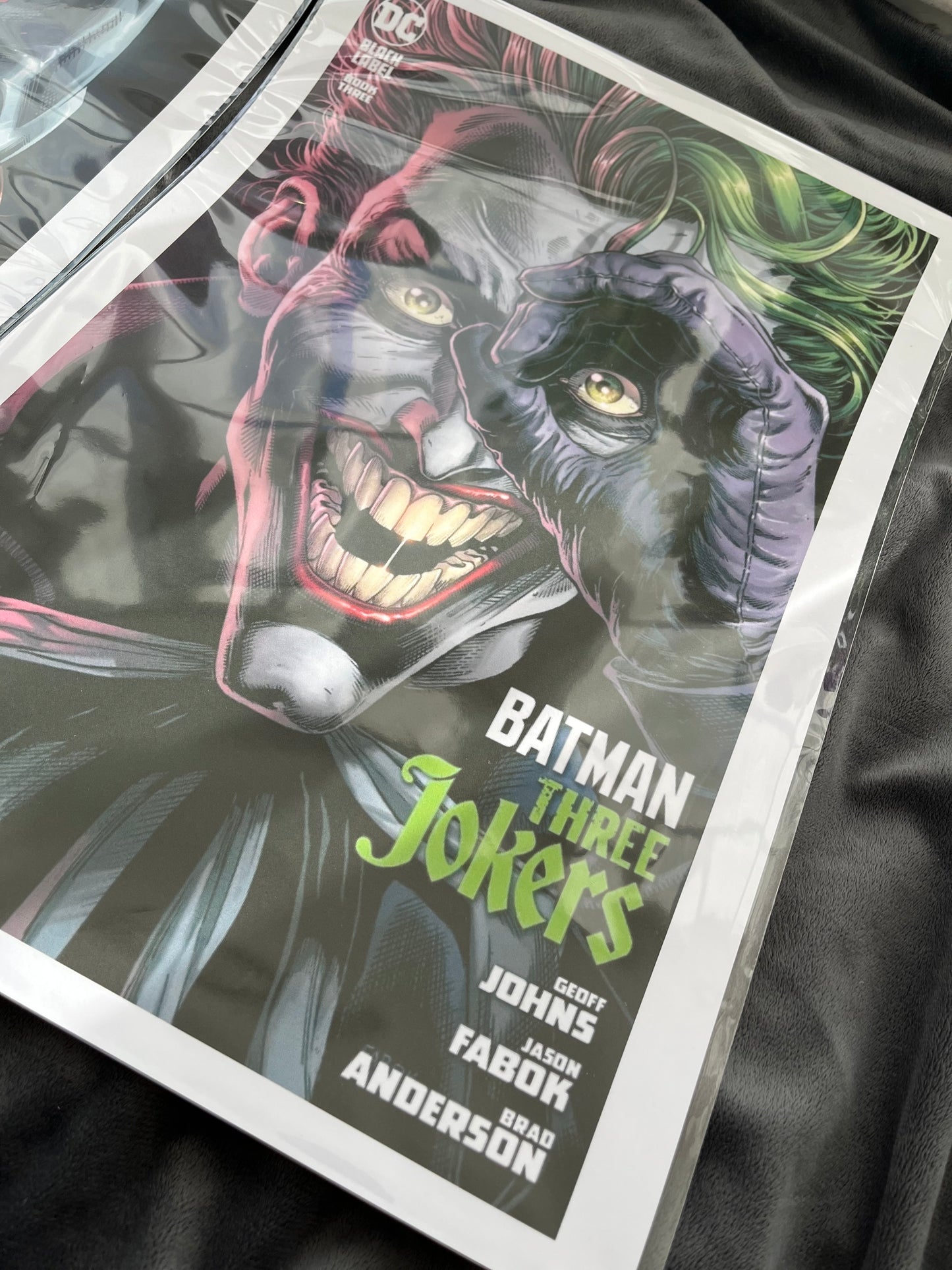 Set of 3 Joker Black Label Prints, Batman, Catwoman, Three Jokers Edition Comic Cover Prints