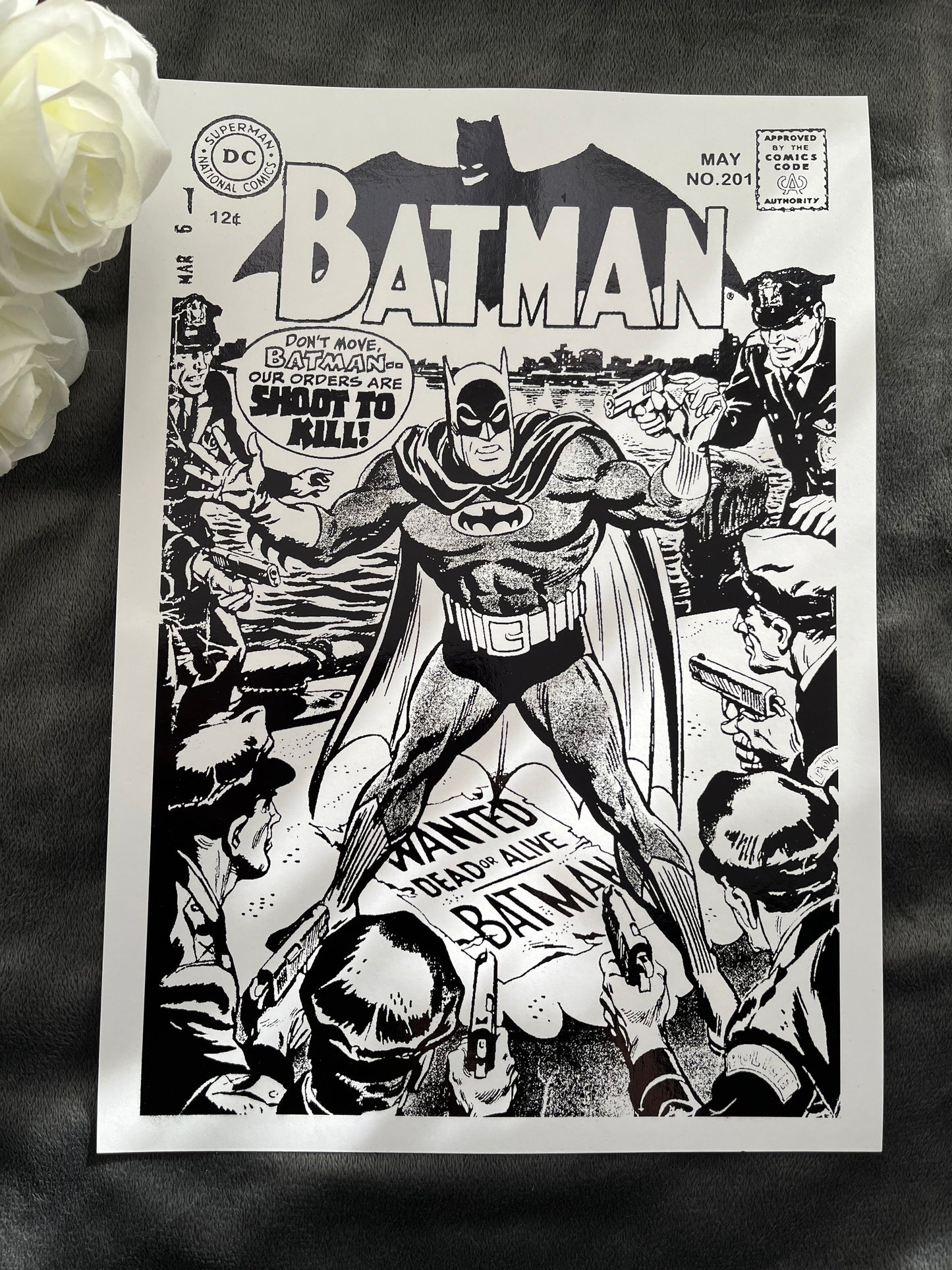 Batman Comic Cover Foil Print