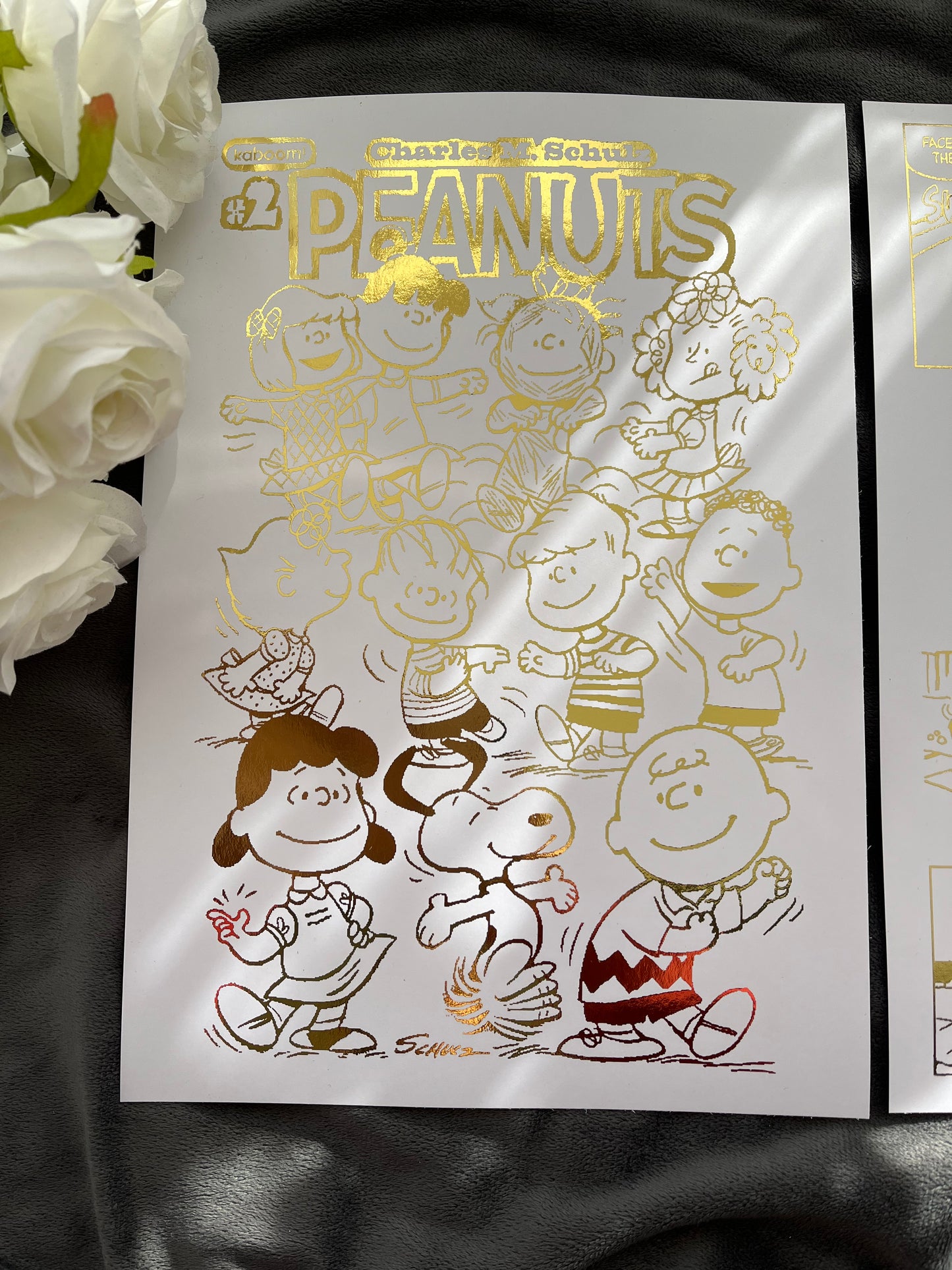 Peanuts Comic Cover & Comic Strip Foil Print