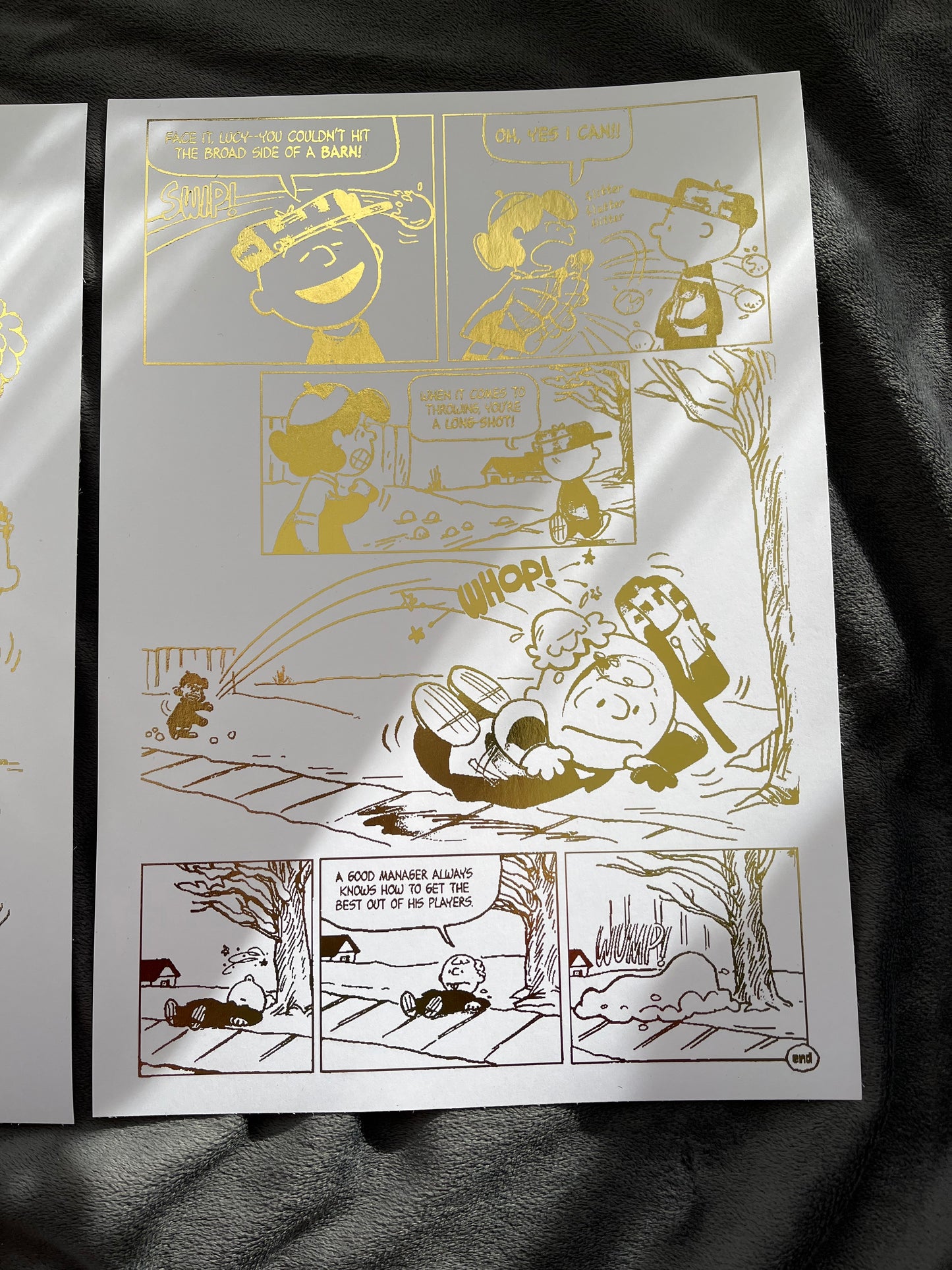 Peanuts Comic Cover & Comic Strip Foil Print