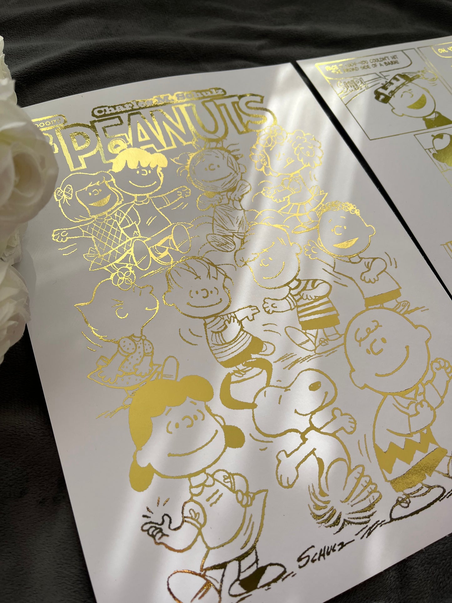 Peanuts Comic Cover & Comic Strip Foil Print