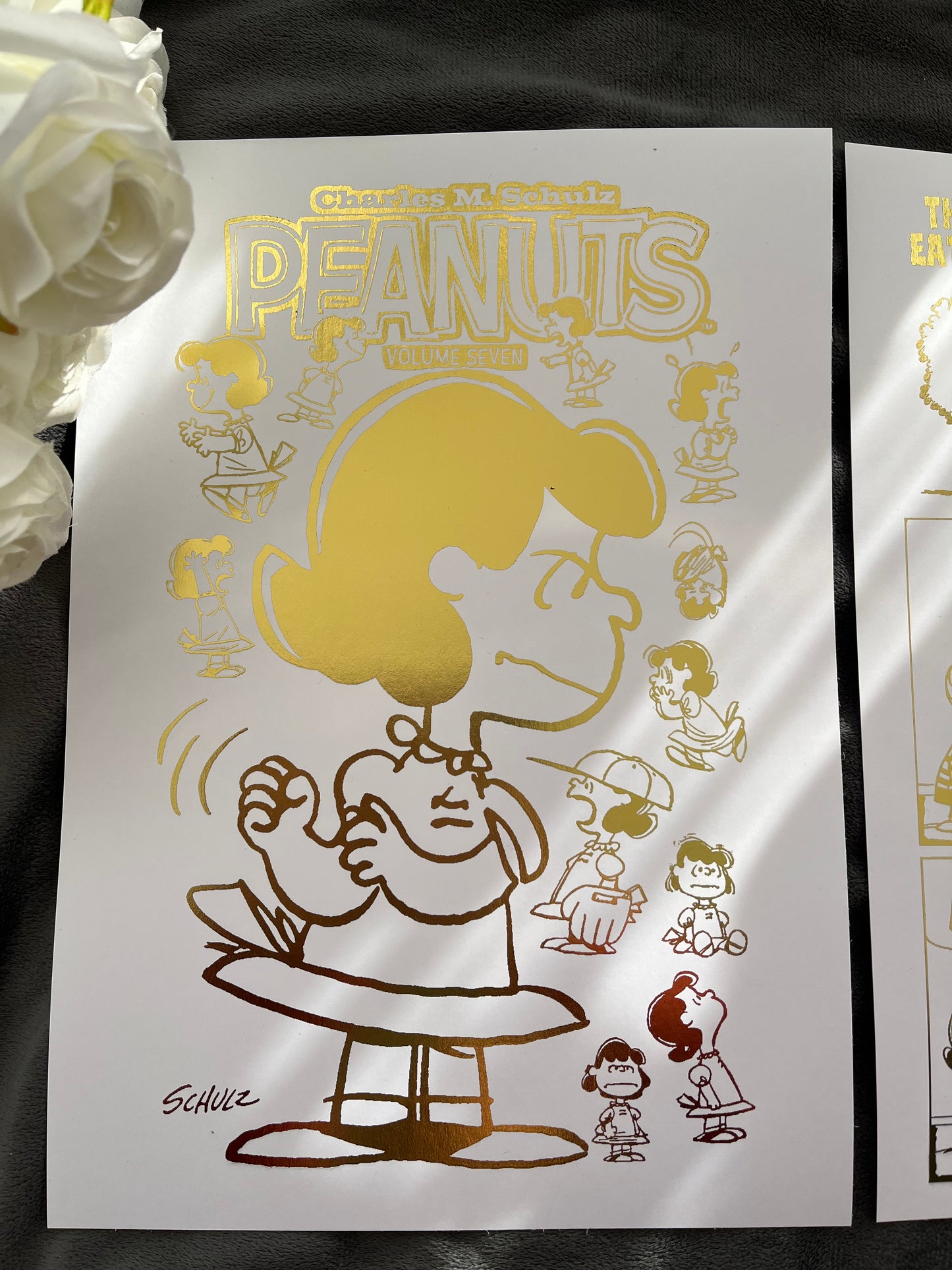 Peanuts Comic Cover & Comic Strip Foil Print, Lucy Van Pelt