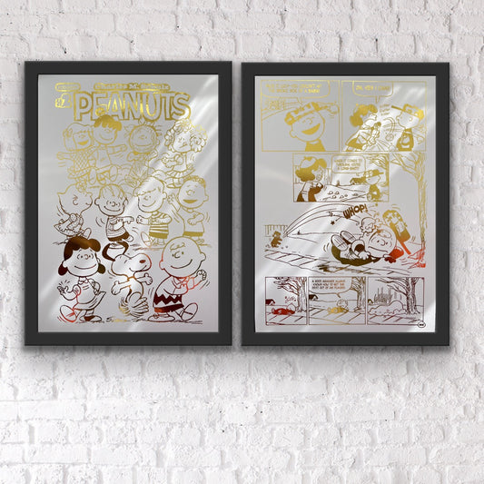 Peanuts Comic Cover & Comic Strip Foil Print