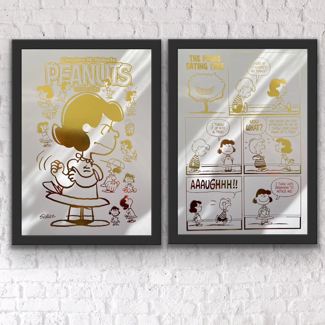 Peanuts Comic Cover & Comic Strip Foil Print, Lucy Van Pelt